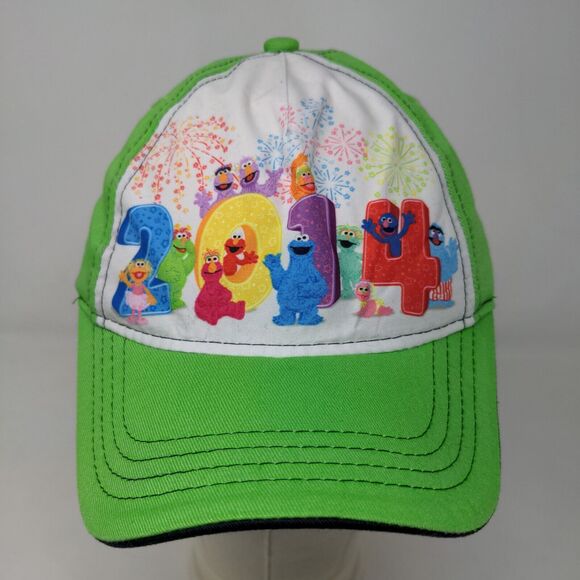 Sesame Place Boy's Strapback Hat Green Seaword 2014 Cotton Poly Blend - Picture 2 of 8